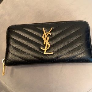 Original YSL Monogram Zip Around Wallet